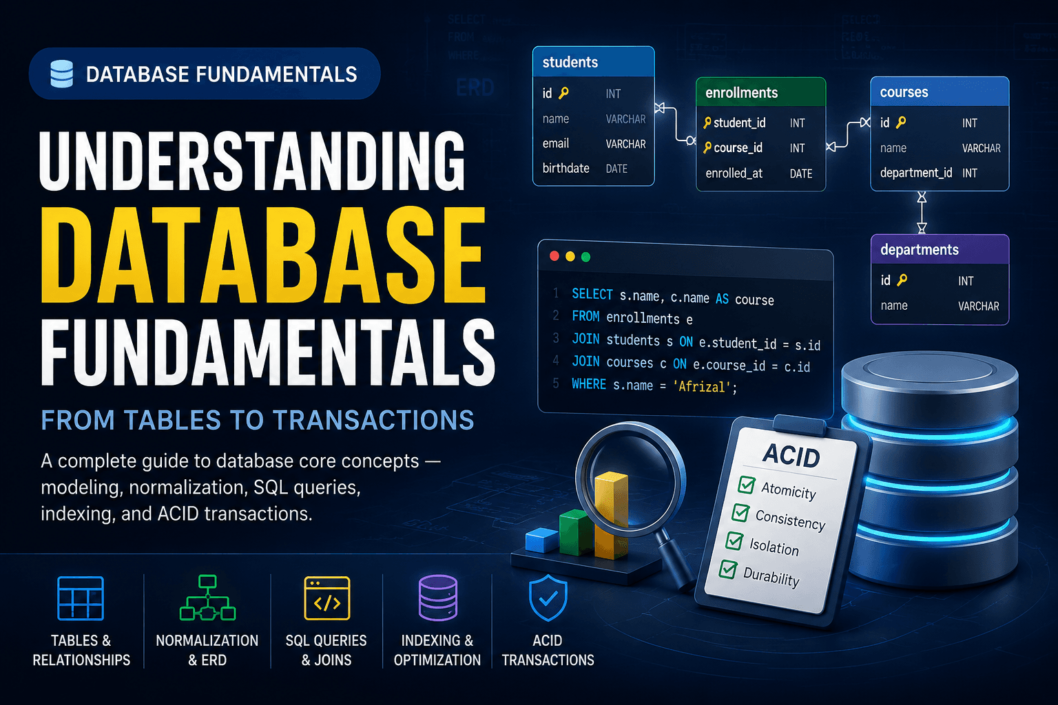 Thumbnail of Understanding Database Fundamentals: From Tables to Transactions